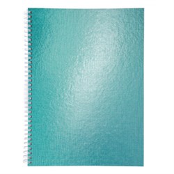 Тетрадь бумвинил А4 96 л., гребень, офсет №1, клетка, "МЯТА Metallic", HATBER, 077199, 96Т4бвВ1гр - фото 14922936