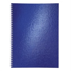 Тетрадь бумвинил А4 96 л., гребень, офсет №1, клетка, "СИНЯЯ Metallic", HATBER, 077200, 96Т4бвВ1гр - фото 14922938