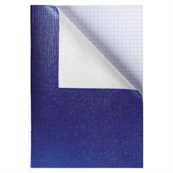 Тетрадь бумвинил А4 96 л., скоба, офсет №1, клетка, "СИНЯЯ Metallic", HATBER, 061768, 96Т4бвВ3 - фото 14922940