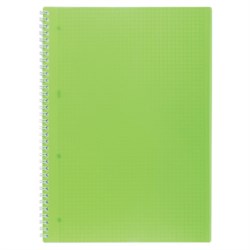 Тетрадь обложка пластик, А4, 80 л., гребень, клетка, HATBER, "LINE NEON" Зеленая, 081542, 80Т4В1гр_03034 - фото 14922946