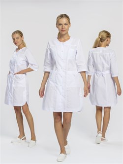 Халат женский Орхидея (тк.ТиСи), белый - фото 14923064