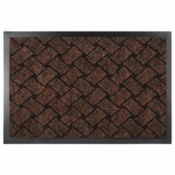 Коврик придверный 60х90 см, КОРИЧНЕВЫЙ, влаго-грязезащитный, 450 г/м2, плетение, PRIMILA (ПРИМИЛА) KRAFT, 701049 - фото 14923707