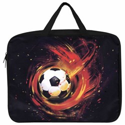 Папка на молнии с ручками BRAUBERG А4, 1 отделение, полиэстер, 80 мм, "Fireball", 270962 - фото 14924602