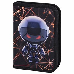 Пенал BRAUBERG, 1 отделение, 2 откидные планки, полиэстер, 21х14 см, "UFO", 271516 - фото 14924607