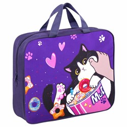 Папка на молнии с ручками BRAUBERG KIDS А4, 1 отделение, полиэстер, 80 мм, "Sweet cheeks", 272120 - фото 14924622