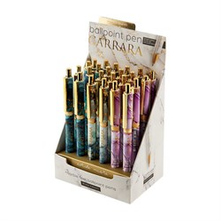 Ручка шариковая автоматическая BRUNO VISCONTI "Carrara Bright", СИНЯЯ, ассорти, 0,38 мм, 20-0281/62 - фото 14925310