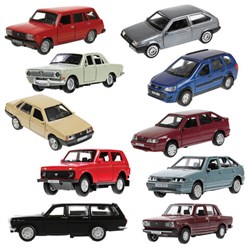 Машина металлическая коллекционная АССОРТИ 1, длина 12 см, инерционная, 10 видов, ТЕХНОПАРК N-001 - фото 14926578