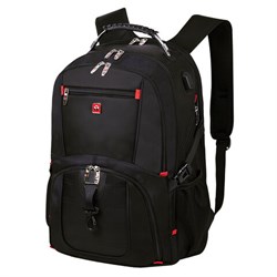 Рюкзак GERMANIUM UPGRADE Max, 3 отделения, отделение для ноутбука, USB-порт, UP-5, черный, 49х34х24 см, 271669 - фото 14927257