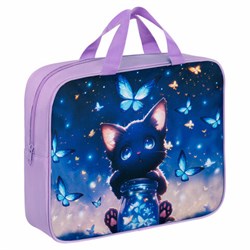 Папка на молнии с ручками BRAUBERG А4, 1 отделение, полиэстер, 80 мм, "Night catcher", 273301 - фото 14927270