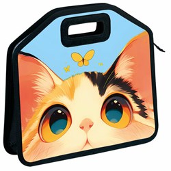 Папка-сумка ЮНЛАНДИЯ, 1 отделение, фетровые ручки, 34х30х11 см, "Cute catcher", 273379 - фото 14927312