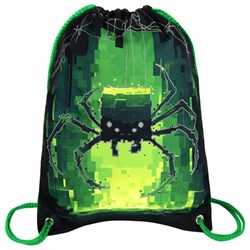 Мешок для обуви BRAUBERG PREMIUM, карман, подкладка, светоотражайка, 43х33 см, "Digital spider", 273444 - фото 14927331