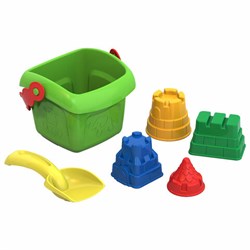 Набор для игр в песке: ведерко, совочек, 4 формочки "Башенки", НОРДПЛАСТ, 431861 - фото 14931707