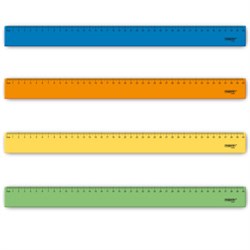 Линейка пластиковая 40 см ПИФАГОР, неоновая, ассорти, 210844 - фото 14932625
