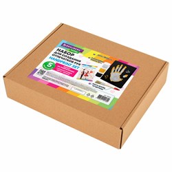 Набор отпечатки рук: холст 18х24 см, перламутр 3 цвета, кисть + сертификат В ПОДАРОК, BRAUBERG HOBBY, 192531 - фото 14936943