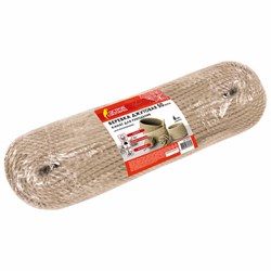 Веревка (канат) джутовая для рукоделия, декоративная, длина 50 м, d=6 мм, ОСТРОВ СОКРОВИЩ, 607951 - фото 14936956