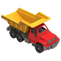 Машина игрушечная ГРУЗОВИК большая "Строитель", пластиковая, 37x16x14,5 см, НОРДПЛАСТ, 147 - фото 14940228