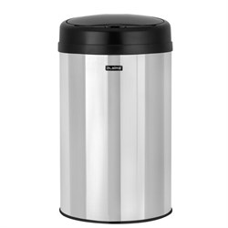 Ведро для мусора СЕНСОРНОЕ 30 л, нержавеющая сталь, черная матовая крышка, питание от 4-х батареек AA (не входят в комплект), LAIMA, 609328 - фото 14942933