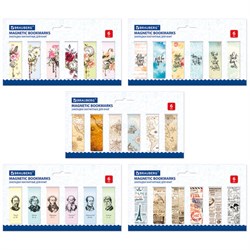 Закладки для книг МАГНИТНЫЕ, "MIX 2", набор 30 шт., 60x20 мм, BRAUBERG, 113178 - фото 14945141