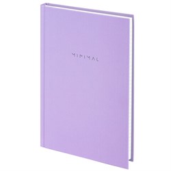 Блокнот А5 134х206 мм, 80 л., твёрдый, клетка, BRAUBERG "Minimal", сиреневый, 116440 - фото 14945158