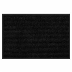 Коврик придверный 60х90 см, ЧЕРНЫЙ, влаго-грязезащитный, 430 г/м2, ребристый, ЛЮБАША СТАНДАРТ, 701034 - фото 14945884