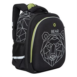 Ранец GRIZZLY анатомическая спинка, c бейджем, для мальчиков, "BEAR", 36х28х20 см, RAz-287-9/1 - фото 14954480
