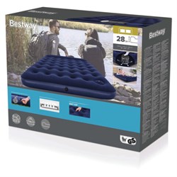 Надувной матрас 152х203х28 см, встроенный ножной насос, до 300 кг, BESTWAY, 67226 - фото 14955077