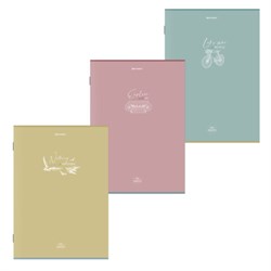 Тетрадь А4, 96 л., BRAUBERG, скоба, клетка, глянцевый лак, "Pastel", (микс в спайке), 405323 - фото 14959473