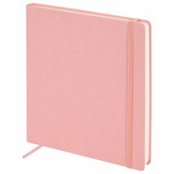 Скетчбук, слоновая кость 140 г/м2 200х200 мм, 80 л., КОЖЗАМ, резинка, BRAUBERG ART CLASSIC, пастель розовый, 116880 - фото 14960654