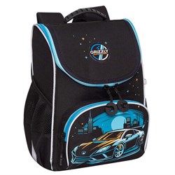 Ранец GRIZZLY анатомическая спинка, с мешком для обуви, для мальчиков, "MOONLIGHT RACE", 33х25х13 см, RAm-585-2/2 - фото 14960679