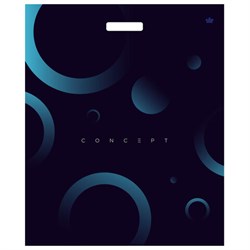 Пакет с вырубной ручкой ПВД, 60х50 см, "Концепт БИГ", 100 мкм, н00214884 - фото 14960772