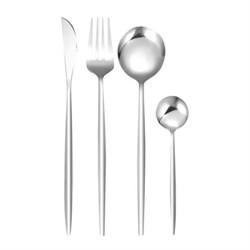 Набор столовых приборов UNIQUE, 24 шт., 6 персон, серебристый, нержавеющая сталь, гофрокартон, DASWERK (ДАСВЕРК), 881140, 609072 - фото 14960786