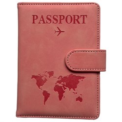 Обложка для паспорта и документов с защитой от считывания, 9 карманов, магнит, экокожа, розовая, BRAUBERG, 238755 - фото 14977864