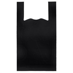 Пакет "майка" КОМПЛЕКТ 100 штук, 28+15х55, ПНД черный, 15 мкм, LAIMA, 700788 - фото 14980538