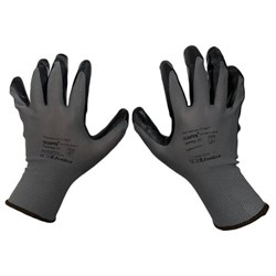 Перчатки нейлоновые SCAFFA "Старт", нитриловое покрытие (облив), размер 9, L (большой), 00-01018559 - фото 14987575