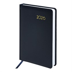 Ежедневник датированный 2026, А5, 138x213 мм, BRAUBERG "Select", балакрон, темно-синий, 117085 - фото 14988549