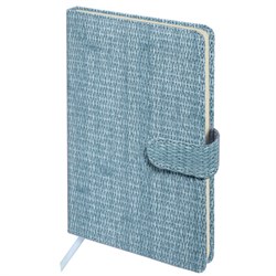 Еженедельник датированный 2026 А5 145х215 мм, BRAUBERG "Augustus", под кожу, голубой, 117165 - фото 14988610