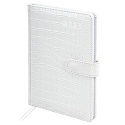 Еженедельник датированный 2026 А5 145х215 мм, BRAUBERG "Party", под кожу, белый, 117179 - фото 14988624