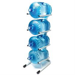 Стойка стеллаж для хранения воды на 4 бутыли по 19 литров, СВ-4, металл, 98833 - фото 14995163