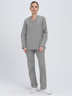 Костюм женский ХАССП-База (тк.ТиСи,120), серый - фото 14995481