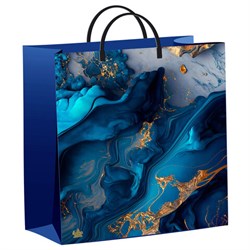 Пакет с пластиковой ручкой, мягкий пластик, 30х30 см, "Голубая лагуна", 140 мкм, н00255881 - фото 14996694