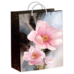 Пакет с пластиковой ручкой, мягкий пластик, 40х30 см, "Сказочные цветы", 140 мкм, н00242804 - фото 14996697