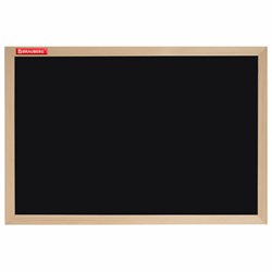 Доска для мела магнитная 30х45 см, черная, деревянная рамка, BRAUBERG "Wood", 238801 - фото 15003283