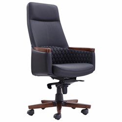 Кресло HAWASAN (ХАВАСАН) "Desire EX-771", мультиблок, дерево, натуральная кожа, черное, 532935 - фото 15003328