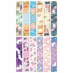 Закладки для книг МАГНИТНЫЕ, "GIRLS", комплект 12 штук, 60x20 мм, FUNSTER (ФАНСТЕР), 116654 - фото 15015229