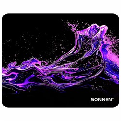 Коврик для мыши SONNEN "NEON SPLASH" резина + ткань, 250х200х2 мм, 513957 - фото 15020813