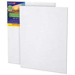 Холсты на картоне НАБОР 2 штуки (40х50 см), хлопок, грунт, 280 г/м2, BRAUBERG ART CLASSIC, 192655 - фото 15029175