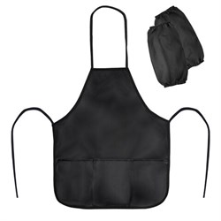 Фартук с нарукавниками для уроков труда ПИФАГОР, 3 кармана, стандартный размер, 44x55 см, черный, 273755 - фото 15029197