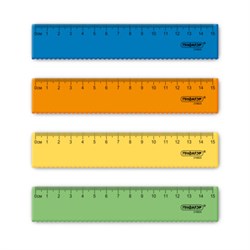 Линейка пластиковая 15 см, ПИФАГОР, неоновая, ассорти, с волнистым краем, 210825 - фото 15032730