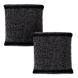 Губка-скрабер 11х10х1,5 см, поролон + металлическая оплетка КОМПЛЕКТ 2 штуки, посуда, уборка, LAIMA, 700058 - фото 15037801