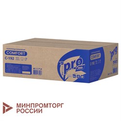 Полотенца бумажные 250 шт., PROtissue (H3) COMFORT, 1-слойные, белые, КОМПЛЕКТ 20 пачек, 22х21 см, V-сложение, С192 - фото 15038956